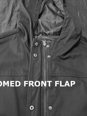 JACKET, BLACK, SIZE XL, YKK ZIP FRONT AND DOMED FLAP, LINED,  FRONT POCKETS,